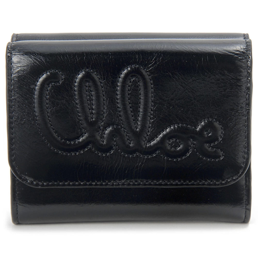 Chloe Tri fold Wallet Black